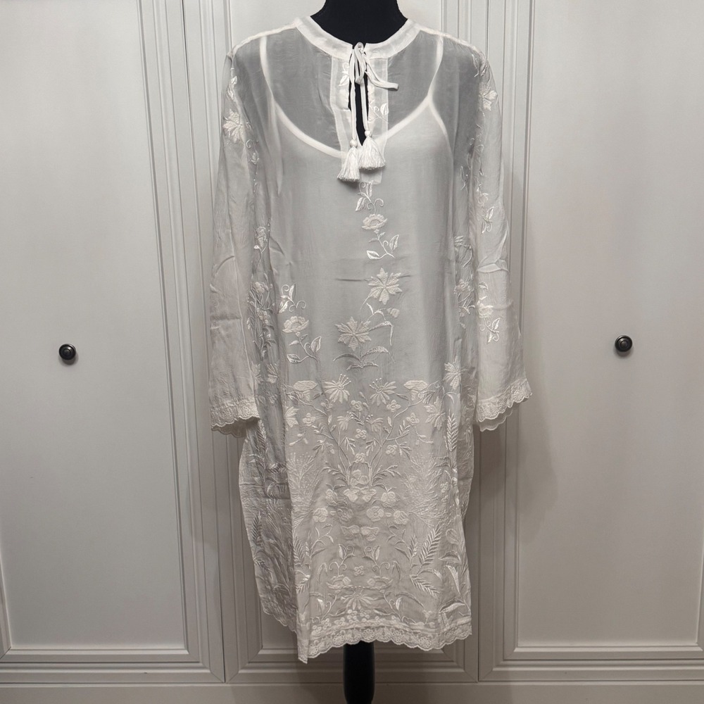 Johnny Was White Ankah Dress Slip C33625-9 XL - Picture 3 of 9